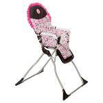 Disney Baby Minnie Mouse Foldable Highchair for Baby, Simple Fold High Chair with 3-Position Tray, Garden Delight
