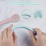 Vicloon Silicone Baby Fork and Spoon Set, 6PCS Baby Led Weaning Utensils, First Stage Feeding Set, Dishwasher Safe