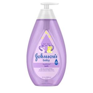 Johnson's Bedtime Baby Bath with Soothing NaturalCalm Aromas, Hypoallergenic & Tear-Free Liquid Baby Bath Formula, No Parabens, Sulfates, Dyes, or Phthalates, 27.1 fl. oz