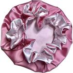 AKISS Reversible Satin Silk Sleep Hair Bonnet for Baby Infant Girl Boy (Taffy/White, 6~12 M)