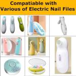 Jaybva Baby Nail File Replacement Heads, Safe Electric Nail Trimmer Pads Refills Grinder Buffer Attachments Nail Care Tool for Newborn Infants Toddlers Kids 6+ Months Up 6 Pack Blue