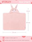 TBEZY Baby Hooded Towel with Unique Animal Design Ultra Soft Thick Cotton Bath Towel for Newborn (Bunny)