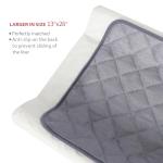 Diaper Changing Pad Liner Non-Slip, Waterproof Terry Mat, Quilted Absorbent Bassinet Liners Washable, 3 Pack 13"x 26" Reusable Portable Changing Table Pad Rectangle Grey