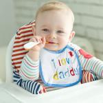 2ooya 7Pcs Cotton Waterproof Baby Bibs Adjustable Hook Loop Closure Infant Bib Unisex Blue Newborn Infant Food Bibs Keepsake Baby Gift for Drooling Feeding Eating Teething, 6-12 Months