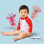 Hello Bello Premium Swim Diapers, Size S (16-28 lbs), Cute Extra-Bright Lobster Designs, 20 Count Jumbo Pack