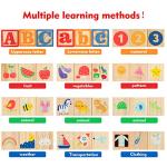 Joqutoys ABC Wooden Building Blocks for Toddlers 1-3 Large, 26 PCS Alphabet & Number Stacking Blocks, Educational Learning Toys for Boys Girls Kids Gifts 1.65''