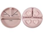 PandaEar Silicone Baby Feeding Set | 9PCS Baby Led Weaning Supplies Self Feeding Utensils | Divided Suction Plate Bowl Bibs Sippy Cup with Baby Snack Container Spoons Forks (Pink)