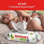 Huggies Natural Care Sensitive Baby Wipes, Unscented, Hypoallergenic, 99% Purified Water, 3 Flip-Top Packs (168 Wipes Total)