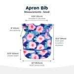 Tiny Twinkle Mess Proof Baby Bib for Girls | Waterproof Toddler Bib for Eating | Baby Apron for Feeding | Machine Washable | Perfect Shower Gift (Floral Blue, 6–24M)