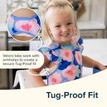 Tiny Twinkle Mess Proof Baby Bib for Girls | Waterproof Toddler Bib for Eating | Baby Apron for Feeding | Machine Washable | Perfect Shower Gift (Floral Blue, 6–24M)