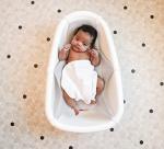 Regalo Baby Basics 3-in-1 Grow with Me Bath Tub, Award Winning Brand, Adjustable As Your Baby Grows, Includes Foam Padded Air Mesh Sling, Drying Hook,