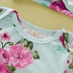 Merqwadd Infant Newborn Baby Girls Floral Sleep Gown Headband Sleepwear Romper Sleeping Bags Outfits (Green, 0-3 Months)