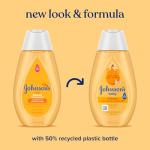 Johnson's Baby Shampoo with Aloe Vera & Vitamin B5, Tear Free, Newborn Essentials, No added Parabens & Sulfates, Hypoallergenic, 13.6 fl. oz