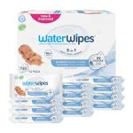 WaterWipes Sensitive+ Newborn & Baby Wipes, 3-In-1 Cleans, Cares, Protects, 99.9% Water, Unscented & Hypoallergenic, 720 Count (12 Packs)