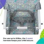 Cosco Kids Highchair for Baby, Simple Foldable High Chair, Convenient, Lightweight, and Compact Design, Elephant Squares