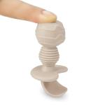 PandaEar 6 Pack Silicone Baby Spoons and Fork Feeding Set- Anti-Choke First Self Feeding Utensils for Baby Led Weaning Ages 3 Months (Blue, Green&Tan)