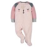 Gerber Baby Girls 4 Pack Sleep 'N Play Footie, Bear Pink, 6-9 Months