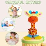 HUADADA Baby Soft Rattles Shaker, Infant Developmental Hand Grip Toys, Sensory Learning Toys with Teether, Sounds for Baby, 3-6-9-12 Months Old