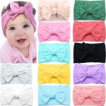 CÉLLOT Super Stretchy Soft Knot Headbands with Hair Bows Head Wrap Hair Accessories For Newborn Baby Girls Infant Toddlers Kids