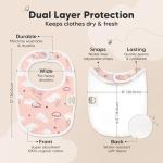 8-Pack Organic Baby Bibs for Boys, Girls - Soft Cotton Drooling and Teething Bibs for Baby Girl & Boy, Extra Absorbent, Easy To Clean & Put On for Toddler, Newborn, Infant 0-24 Months (Sweet Charm)