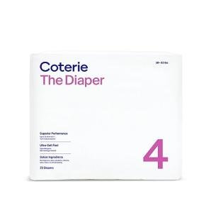 Coterie Size 4 Diapers, 25 Ct