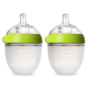 Comotomo Baby Bottle Double Pack, Green, 5oz