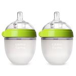 Comotomo Baby Bottle Double Pack, Green, 5oz