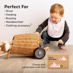 8-Pack Organic Baby Bibs for Boys, Girls - Soft Cotton Drooling and Teething Bibs for Baby Girl & Boy, Extra Absorbent, Easy To Clean & Put On for Toddler, Newborn, Infant 0-24 Months (Sweet Charm)