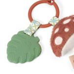 Itzy Ritzy Infant Toy & Teether - Itzy Pal Baby Teething Toy Includes Lovey, Crinkle Sound, Textured Ribbons & Silicone Teether Toy for Newborn (Mushroom)