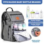 PILLANI Baby Diaper Bag Backpack - Large Bag for Boys & Girls, Waterproof Diaper Backpack - Travel Diaper Bags w/Changing Pad, Baby Registry Search & Shower Gifts - Essentials Must Haves Newborn Stuff
