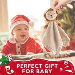 Pro Goleem Lion Security Blanket, Soft Lovey Unisex Lovie Baby Gift for Newborn Boys and Girls Snuggle Toy Stuffed Animal 16 Inch