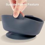 Eascrozn Silicone Baby Feeding Set, 3 Pack Baby Bowls with Suction and 3 Pack Baby Spoons for Babies Toddlers Kids, BPA Free, Baby Utensils Feeding Supplies, Microwave and Dishwasher Safe