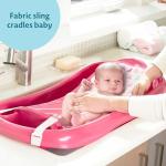The First Years Newborn to Toddler Baby Bath Tub - Convertible 3-in-1 Baby Tub with Removable Sling - Ages 0 to 24 Months - Sure Comfort - Pink