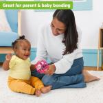 Bright Starts Oball Easy-Grasp Baby Rattle Ball, Pink, Ages Newborn and Up, 4 Inches