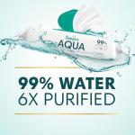 Pampers Aqua Pure Baby Wipes, 99% Water, Fragrance Free, 336 Baby Wipes Total (6X Flip-Top Packs) [Packaging May Vary]