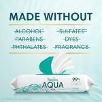 Pampers Aqua Pure Baby Wipes, 99% Water, Fragrance Free, 336 Baby Wipes Total (6X Flip-Top Packs) [Packaging May Vary]