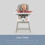 Chicco Stack Hi-Lo 6-in-1 Multi-Use Convertible High Chair, Reclines for Babies and Toddlers, Easy-Clean Baby High Chair Booster Toddler Seat Combo | Sand/Beige