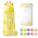 Baby Nail Trimmer Electric Baby Nail File with Light 10 Grinding Heads Safe Quiet Baby Nail Grooming Care Kit for Newborn Infant Toddler Toes Fingernails - Orange