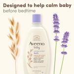 Aveeno Baby Nighttime Calming Comfort Bath, Body & Hair Wash with Relaxing Lavender & Vanilla Scents & Natural Oat Extract, Tear-Free Formula, Paraben-, Phthalate- & Soap-Free, 18 Fl. Oz