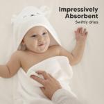 KeaBabies Hooded Baby Towel for Newborn - Viscose Derived from Bamboo Large Baby Bath Towels with Hood for Boys, Girls, Toddler, Extra Absorbent & Soft Newborn Bath Essentials (Lamb, Regular)