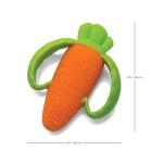 Infantino Lil’ Nibbles Textured Silicone Teether, BPA-Free Baby Teething Toy, Soft, Easy to Hold, Sensory Stimulation for Infants, Carrot