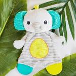 Bright Starts Snuggle & Teethe BPA-Free Crinkle Teething Plush Baby Toy - Elephant