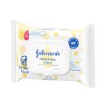 Johnson's Baby Disposable Hand & Face Cleansing Wipes, Pre-Moistened Wipes Gently Remove 99% of Germs & Dirt from Delicate Skin, Paraben-, Phthalate- & Alcohol-Free, Hypoallergenic, 25 Count
