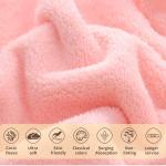 MUKIN Baby Washcloths Set - 12 Pack 12x12 Inches Microfiber Coral Fleece Face Towel for Newborns, Infant, Toddlers or Kids. Ultra Soft and Absorbent wash Cloth for Baby (Pink)