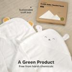 KeaBabies Hooded Baby Towel for Newborn - Viscose Derived from Bamboo Large Baby Bath Towels with Hood for Boys, Girls, Toddler, Extra Absorbent & Soft Newborn Bath Essentials (Lamb, Regular)
