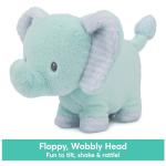 GUND Baby Safari Friends Collection Plush Elephant with Chime, Sensory Toy Stuffed Animal for Babies and Newborns, Teal, 7"