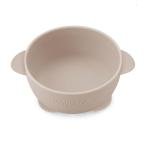 PandaEar 3 Pack Silicone Suction Baby Bowls & 3 Baby Feeding Spoons | Non-Slip Stay Put Bowls & Soft Silicone First Stage Spoons for Toddlers, BPA-Free Baby Led Weaning Set (Linen Brown Tan)