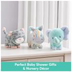 GUND Baby Safari Friends Collection Plush Elephant with Chime, Sensory Toy Stuffed Animal for Babies and Newborns, Teal, 7"