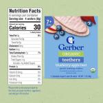 Gerber Teethers, Blueberry Apple Beet Organic Teething Wafers, Baby Teething Snacks