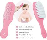 Baby Grooming Kit, Infant Safety Care Set with Hair Brush Comb Nail Clipper Nasal Aspirator,Baby Essentials Kit for Newborn Girls Boys (Pink Baby Grooming kit)